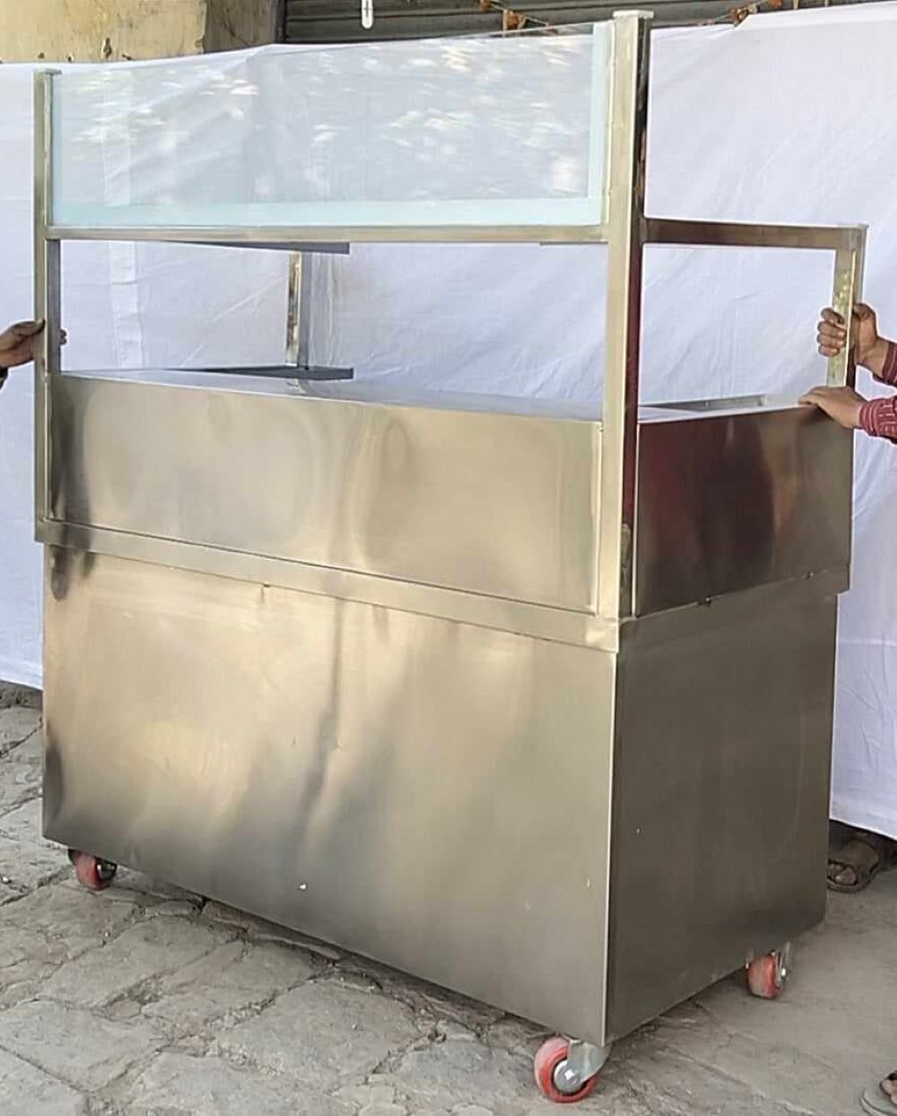 SS Front Display Counter for Chat Juice Chai
